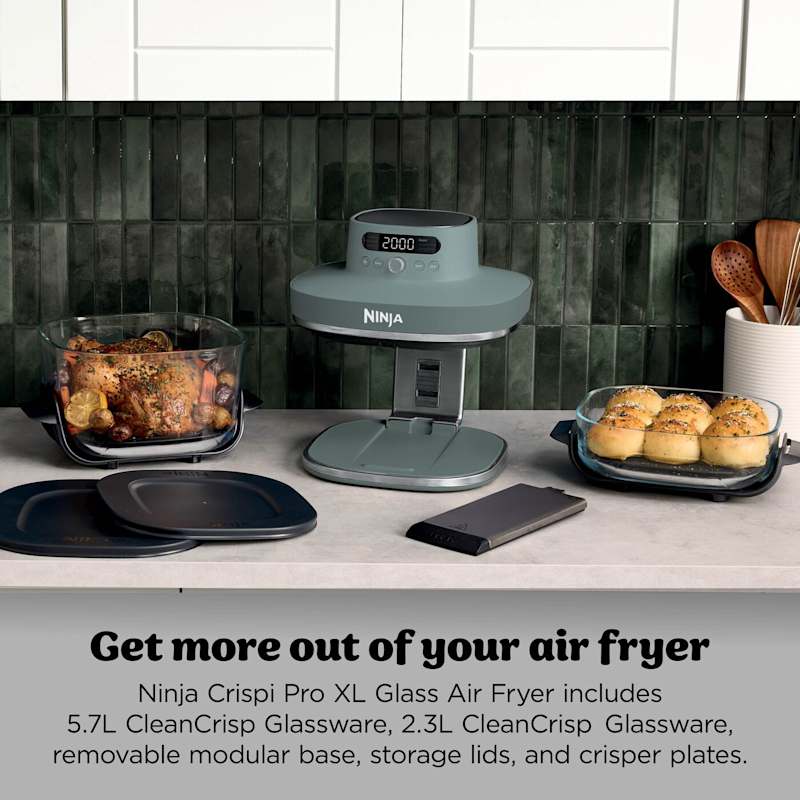 Ninja CRISPi PRO 7-in-1 Glass Air Fryer – Ash Grey AS101UKGY